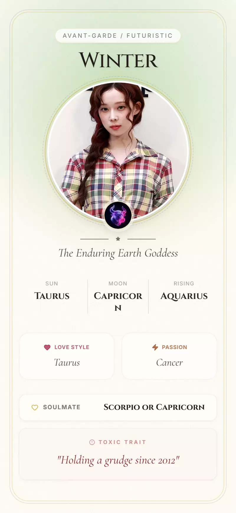 Winter Astrology Star Card